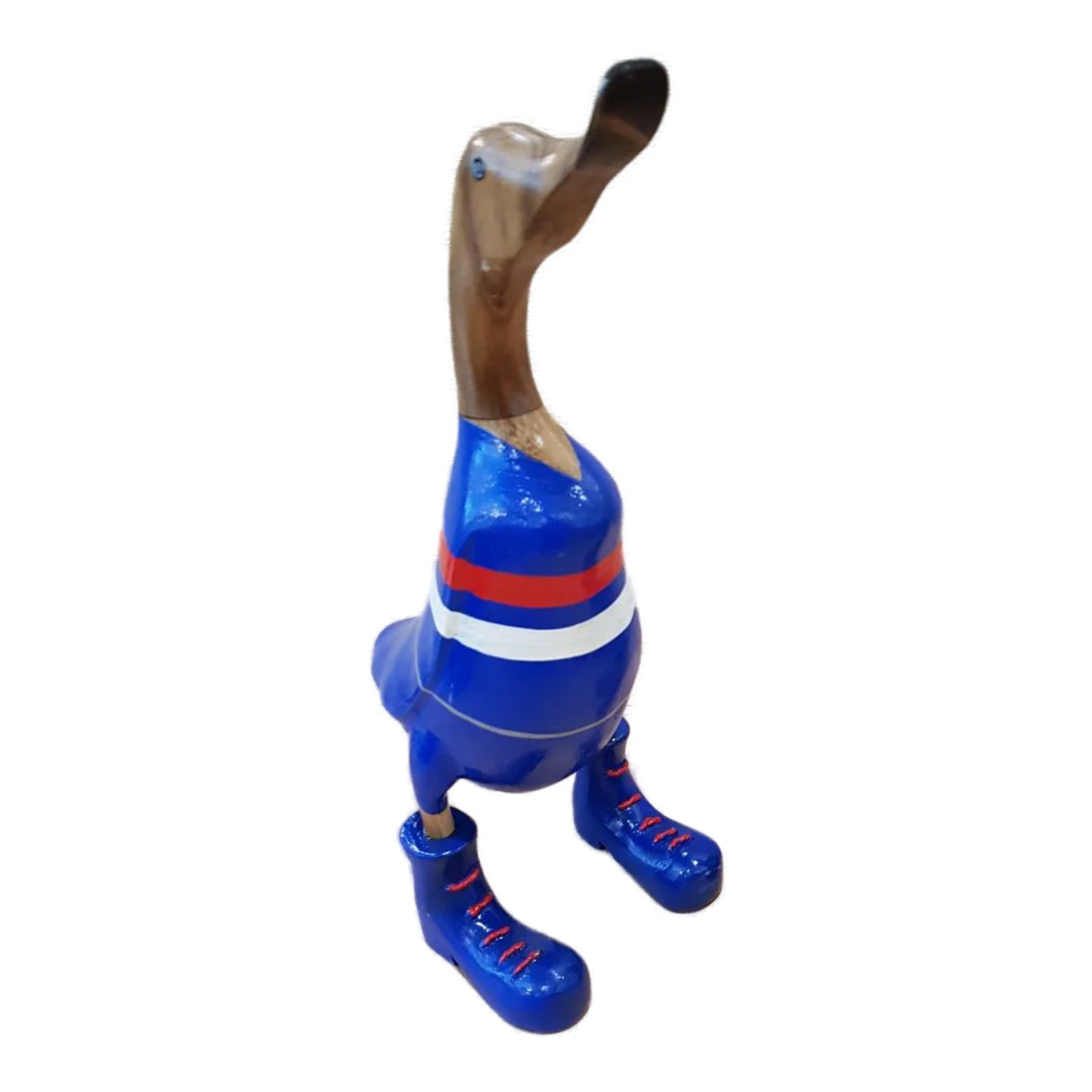 Western Bulldogs 40cm Wooden Duck Go Doggies
