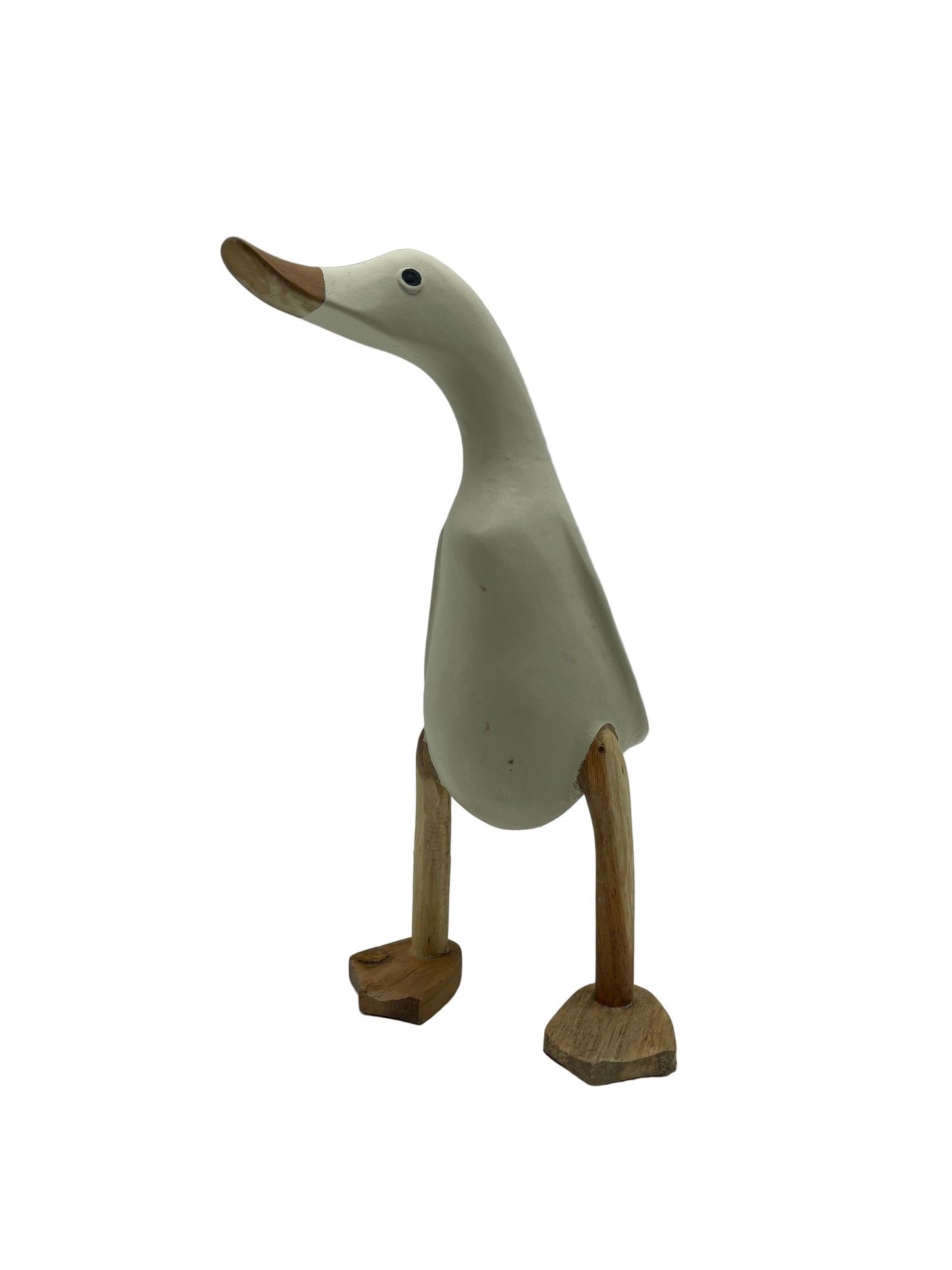 A Duck Wooden With Web Feet Painted