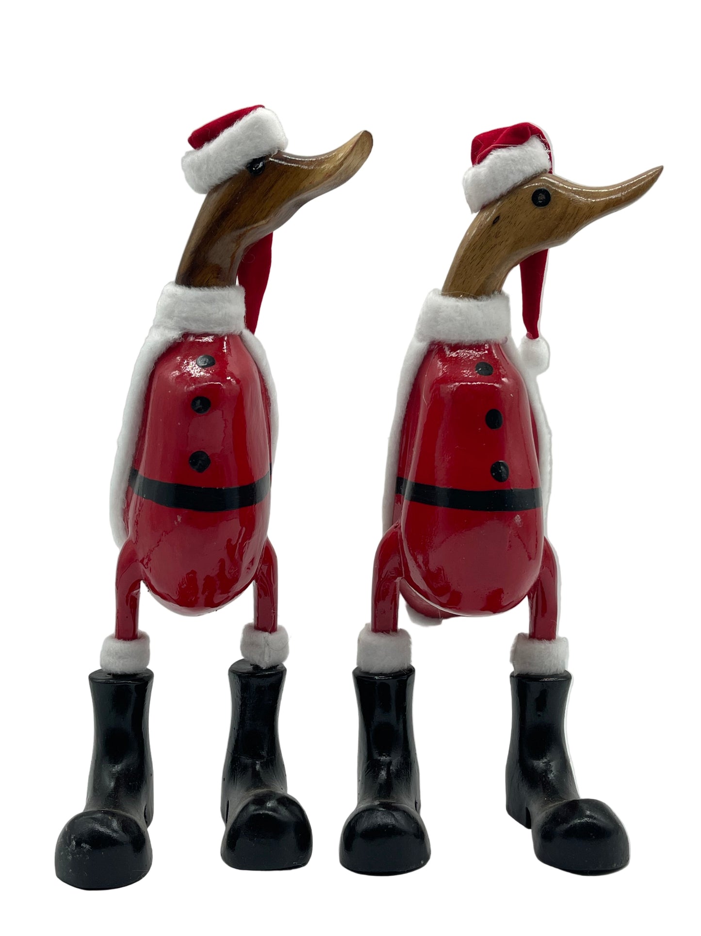 Wooden Santa Duck Red Jacket 35cm