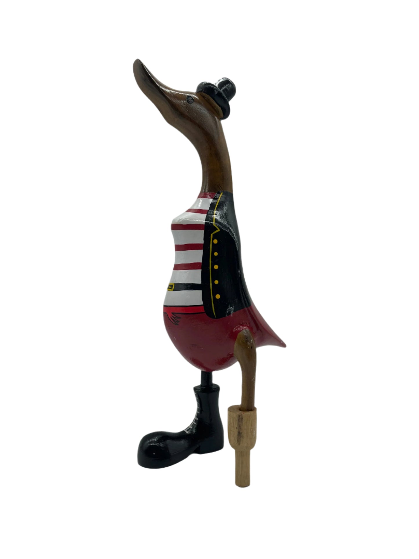 A Duck Wooden Pirate Red 35cm