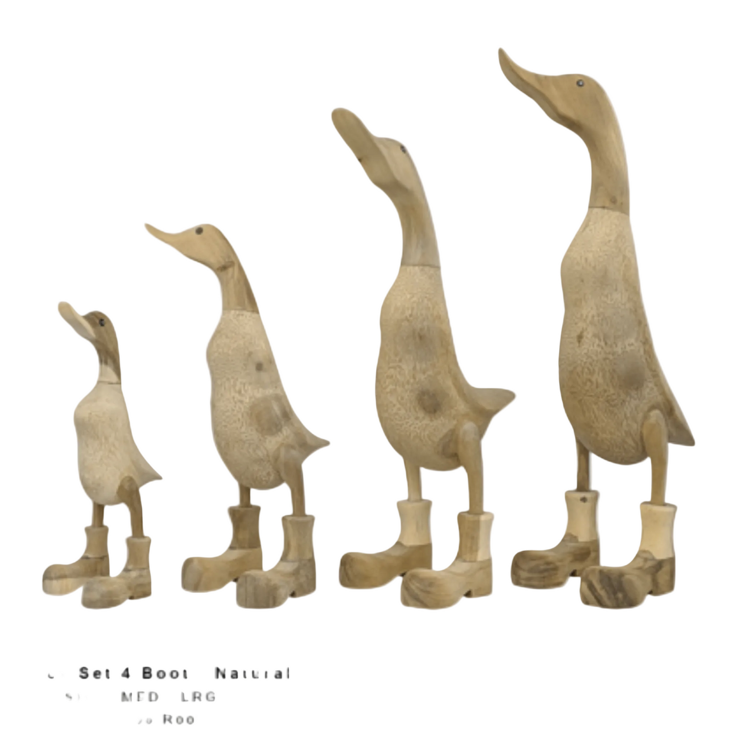 A Duck Wooden With Boots Ready To Paint 40cm