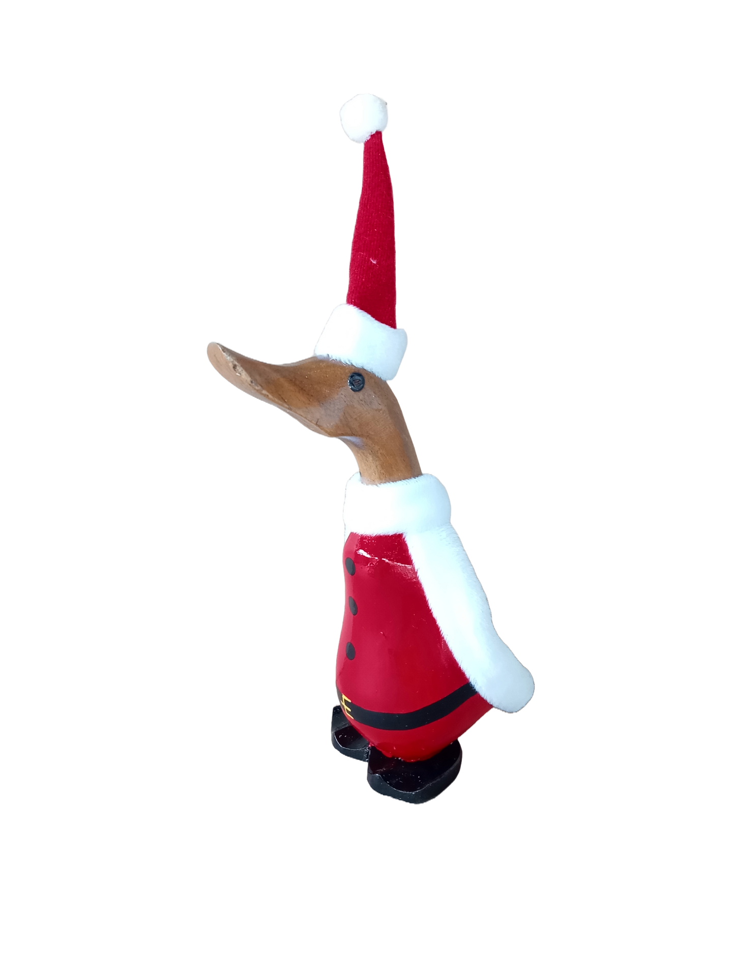 Christmas Santa  Wooden Duck 25cm Slightly Injured