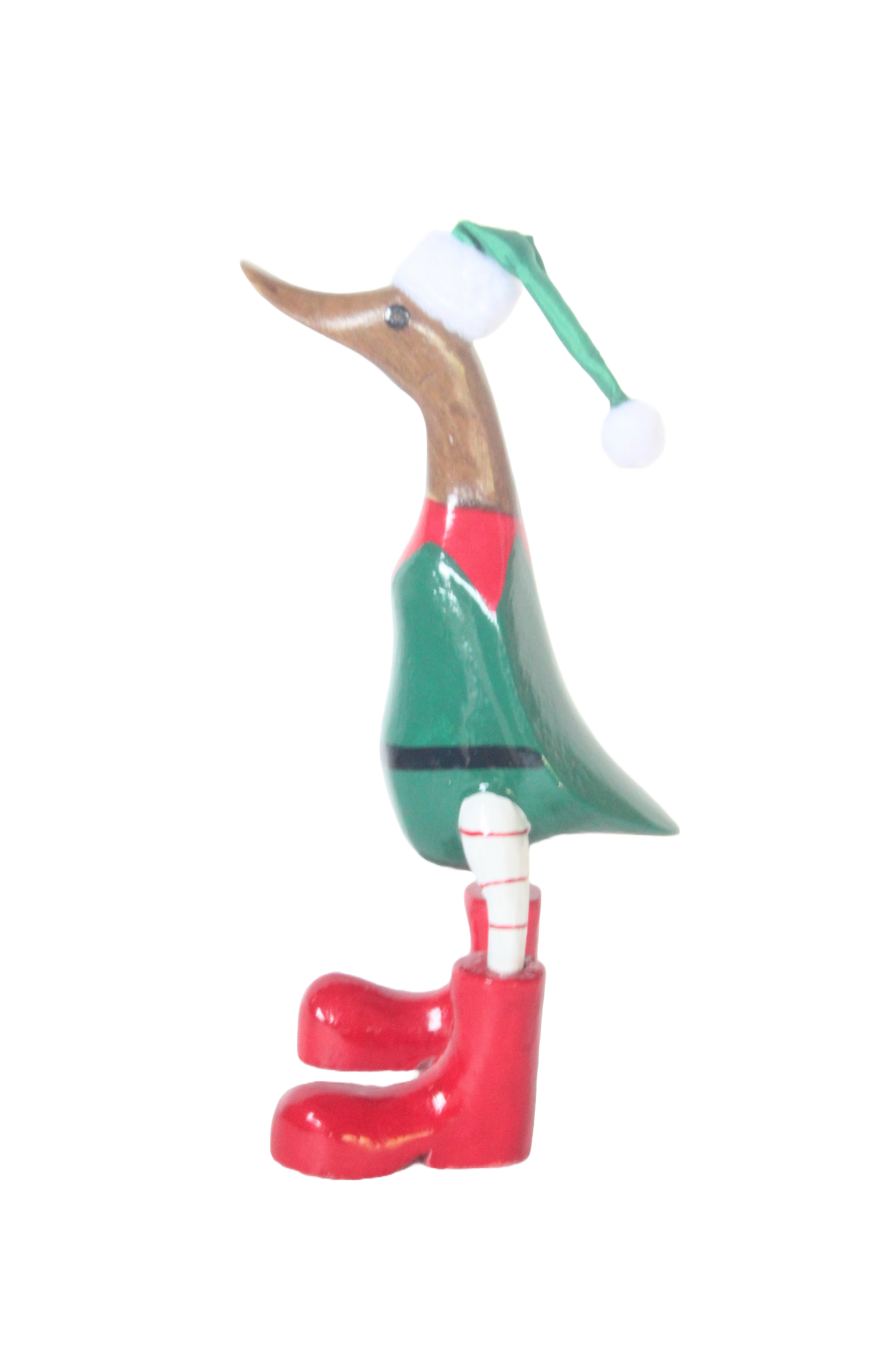 Christmas Santa  Wooden Duck 25cm Slightly Injured