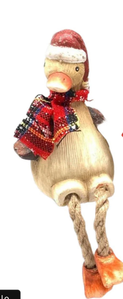 Christmas - Duck Shelf Sitters 2 Assorted Jack And Bonnie