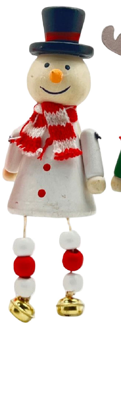 Christmas Shelf Sitters Santa Snowman And  Reindeer With Moving Arms And Legs