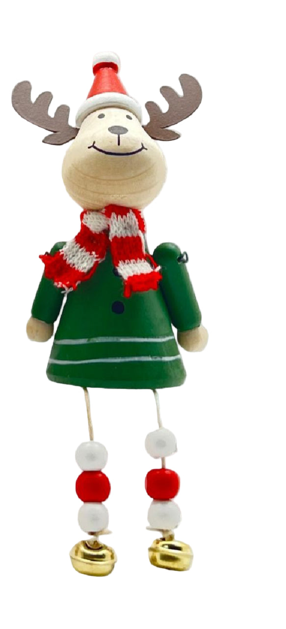 Christmas Shelf Sitters Santa Snowman And  Reindeer With Moving Arms And Legs