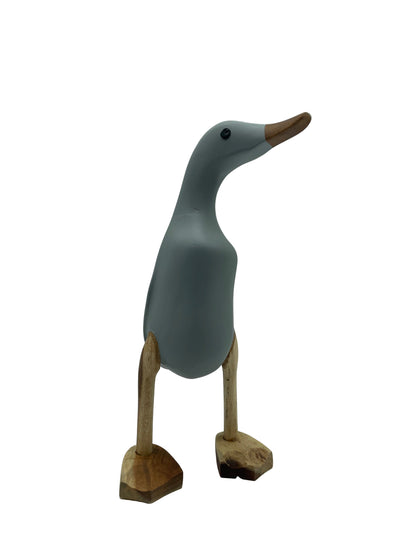 A Duck Wooden  With Web Feet Painted
