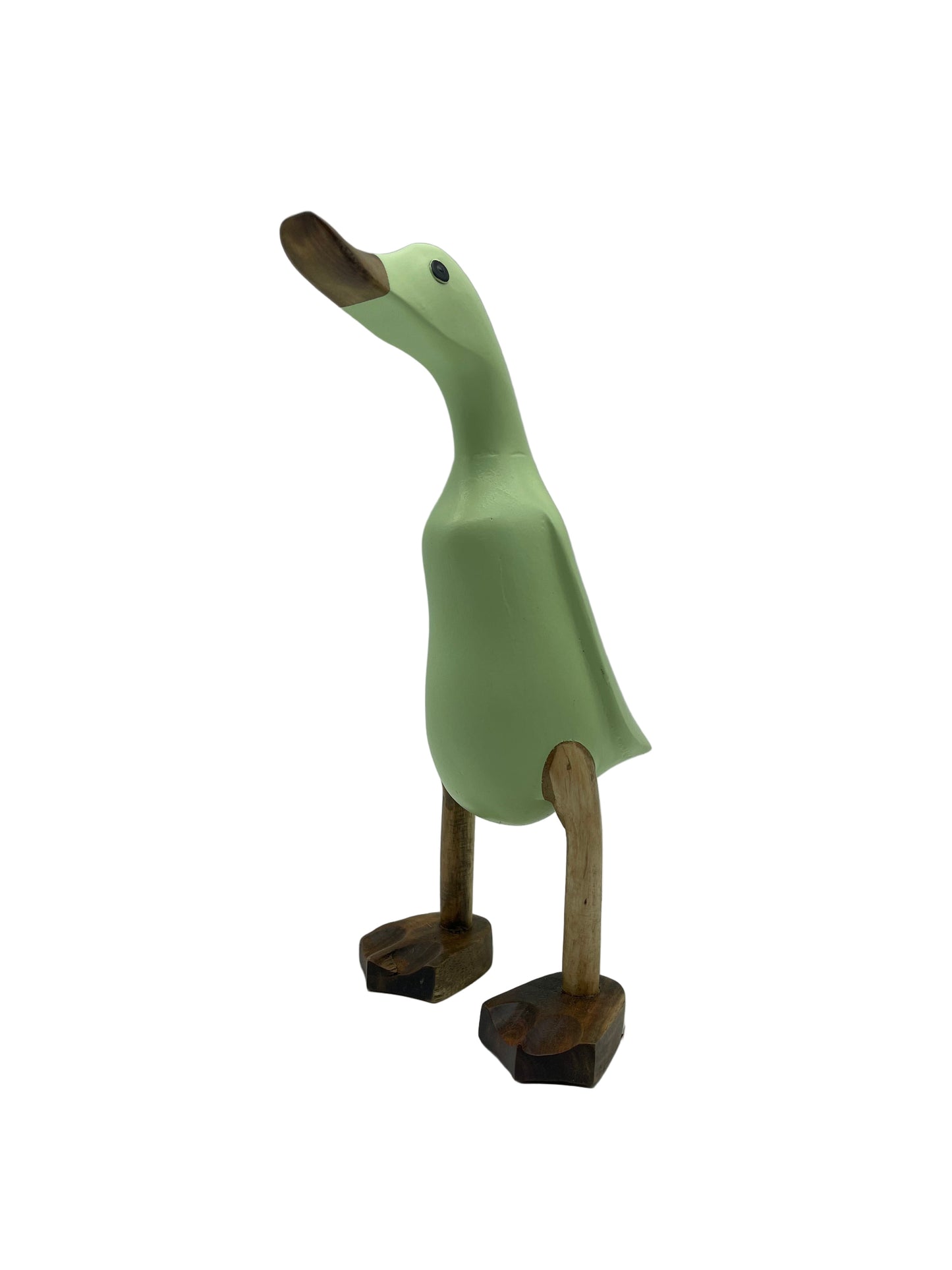 A Duck Wooden  With Web Feet Painted
