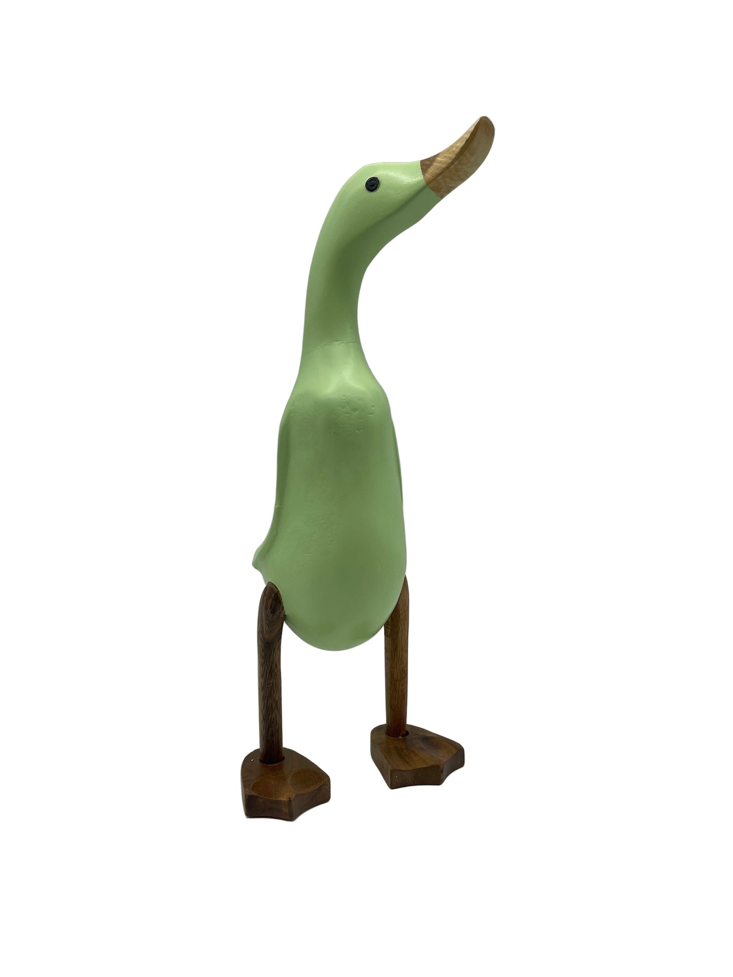 A Duck Wooden  With Web Feet Painted