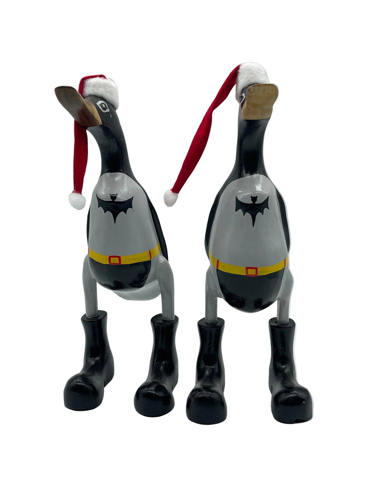 A Wooden Batman Duck Injured 35cm