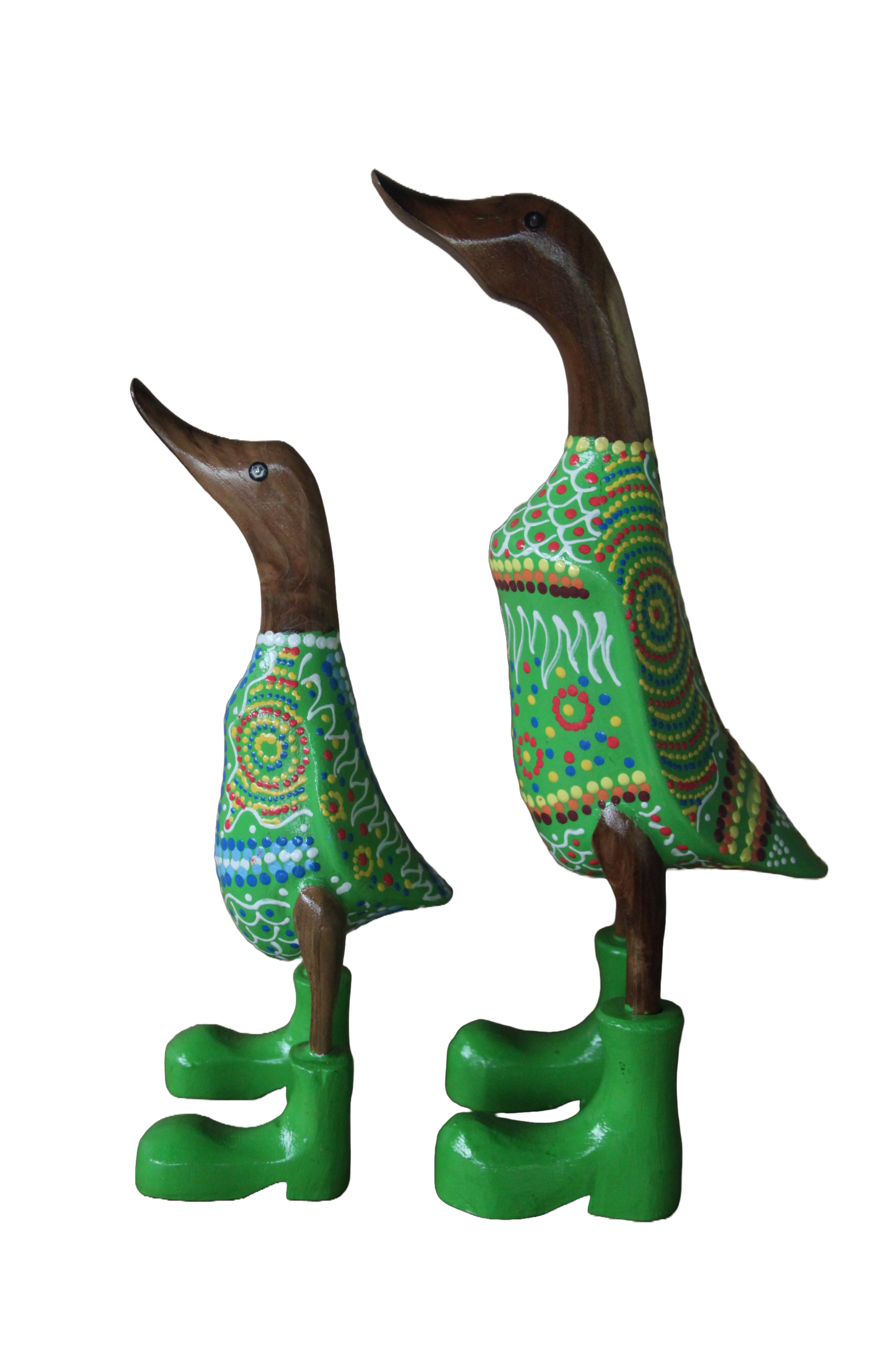 Classic Native Art  Wooden Duck 25cm Red