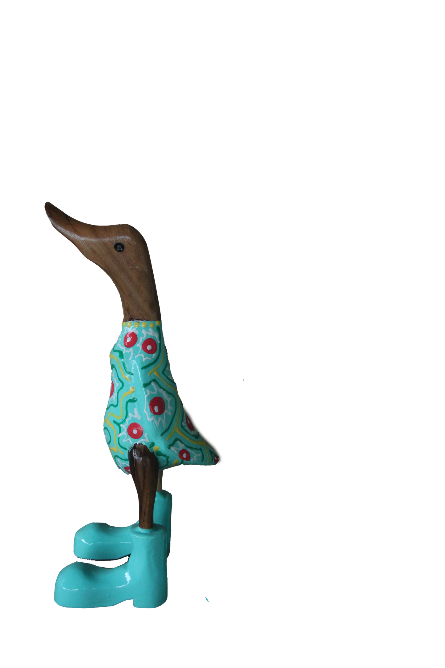 Classic Native Art  Wooden Duck 25cm Red