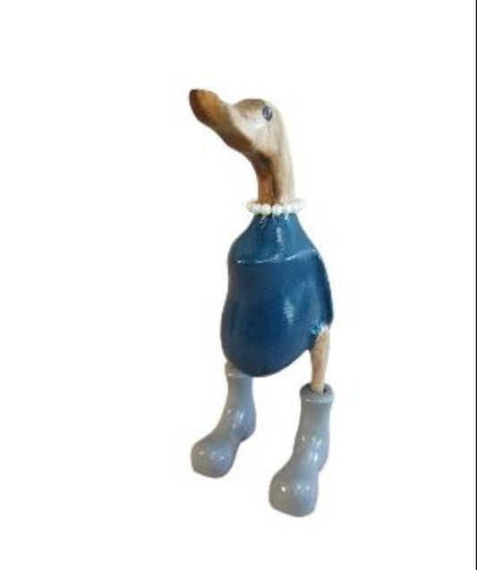 A Blue  Liberal Duck With Beautiful Necklace ready for the Election  35cm