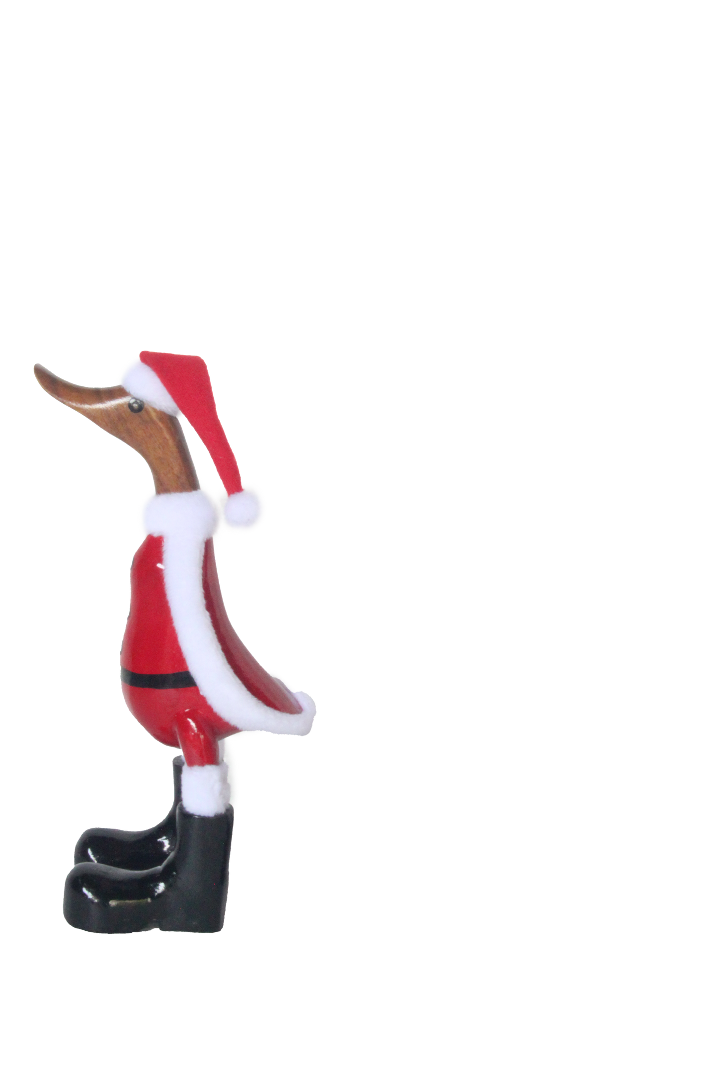 Christmas Santa  Wooden Duck 25cm Slightly Injured