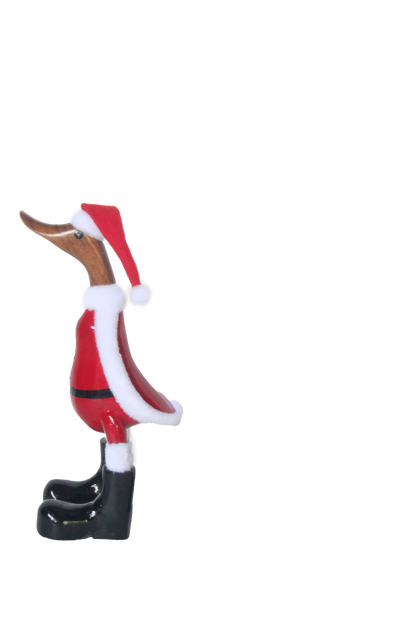 Christmas Santa  Wooden Duck 25cm Slightly Injured