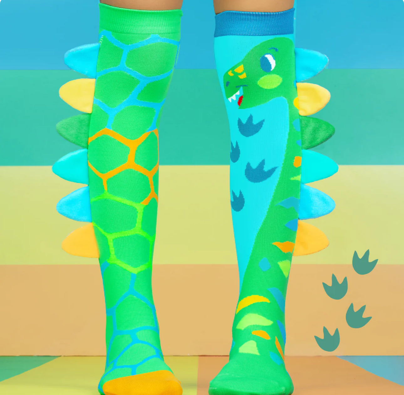 MADMIA Fun Socks Green Dinosaur